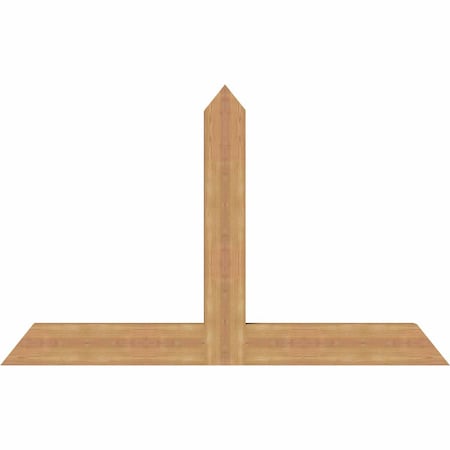 Ekena Millwork Portland Timber Gable Bracket, Western Red Cedar, 60"W x 38"H x 3 1/2"D x 5 1/2"F, 15/12 Pitch GBW060X38X0406POR00SWR